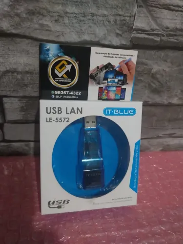 Adaptador de Rede RJ45 USB pra PC e Notebook