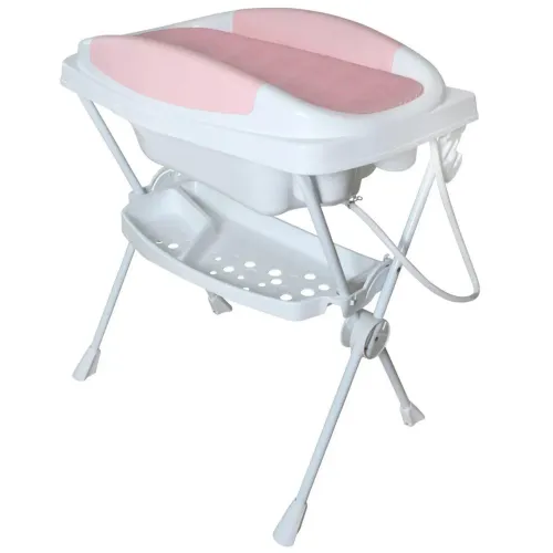 Banheira Galzerano Premium Desmontável Rosa E Branco - 7005