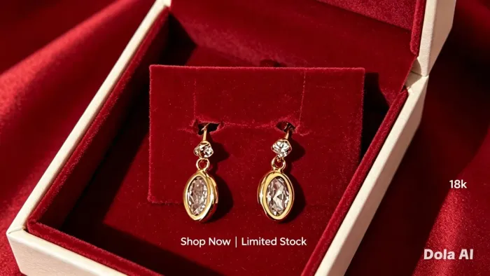 Vendo par de brincos em ouro 18k