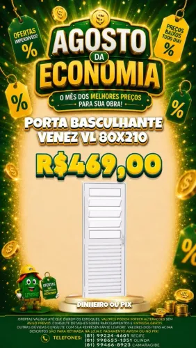 Porta basculhante 80×210