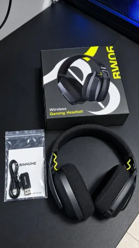 Headset Gamer BINNUNE BW06 - Sem Fio 2.4G/Bluetooth com Microfone
