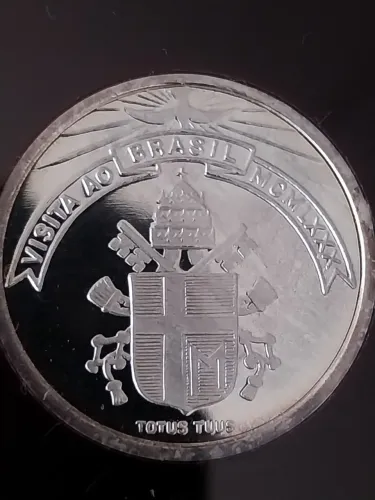 MEDALHA PRATA ORIGINAL "PAPA JOÃO PAULO II"