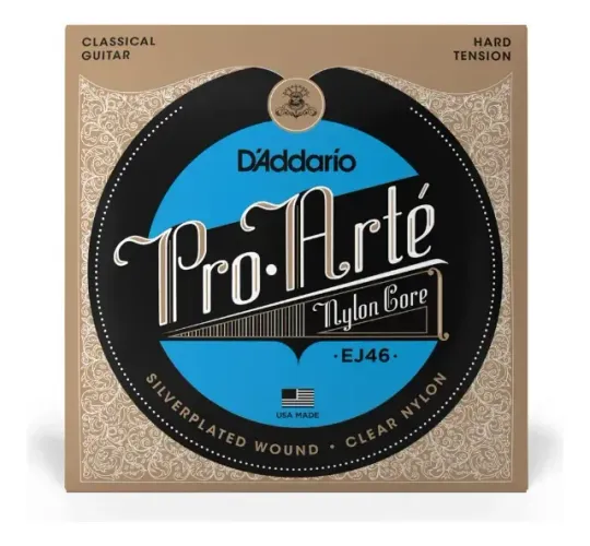Encordoamento D'Addario Pro-Arté EJ46 Nylon Tensão Alta Clássico Violão