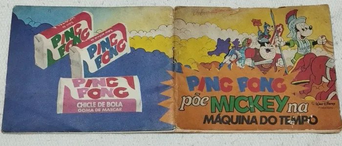 Album Figurinha Ping Pong Mickey Na Maquina Do Tempo - Incompleto