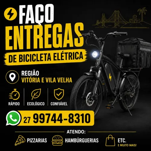 Entregador de Bicicleta Elétrica - Vitória e Vila Velha, Rápido e Seguro!