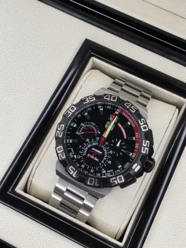 Relogio Tag Heuer F1 Kimi Raikkonen com Cronografo em aço 904l LINHA AAA+ 10X SEM JUROS