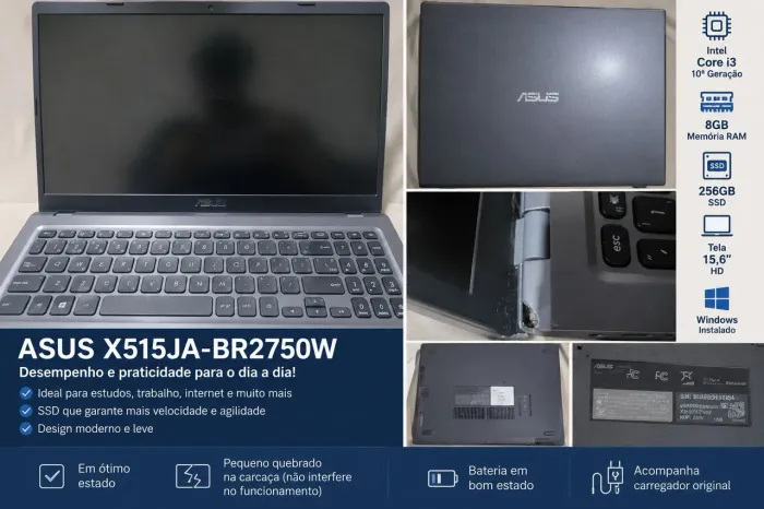 Notebook ASUS X515JA-BR2750W