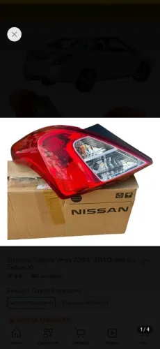 LANTERNA TRASEIRA NISSAN VERSA ORIGINAL