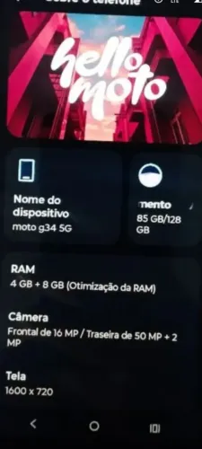 Esmartfone moto G 34 128g