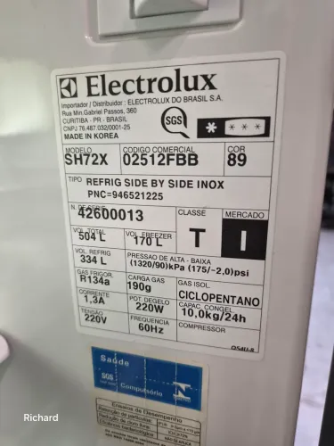 Geladeira electrolux