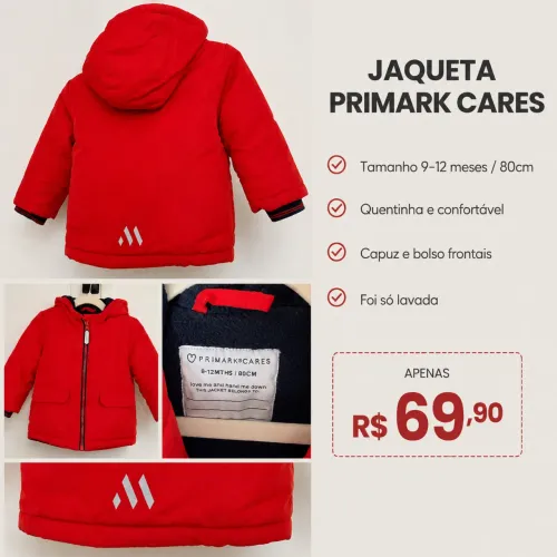 Jaqueta infantil Primark Cares - 9/12 meses (80 cm)