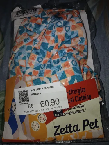Roupa Pós-Cirúrgica Fêmea Zetta N°8