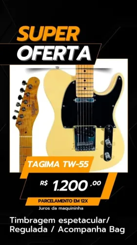 Guitarra Tagima Tw-55 Telecaster Butterscotch com Bag