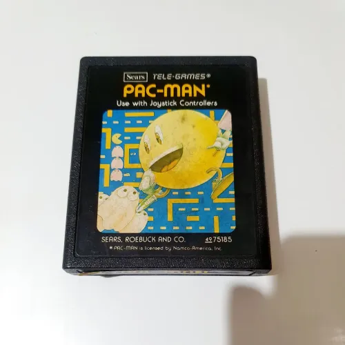 PACMAN ATARI 2600 CARTUCHO 100% ORIGINAL ATARI INC AMERICANA PAC MAN BLACK LABEL LINDA 