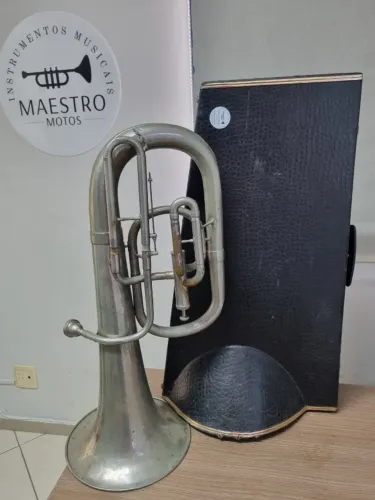Bombardino c/ 1 pisto e gatilho p/ Fanfarra Armando Weingrill - Envio p/ todo Brasil