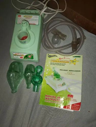 Aparelho respiratório inalador e nebulizador Pulmosonic Star