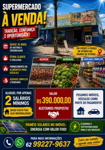 Supermercado a venda no Bairro da Vitória
