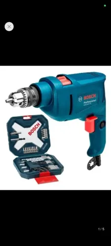 Parafusadeira e Furadeira GSB 450 RE - Bosch com Kit X-line 34pcs Cor Azul