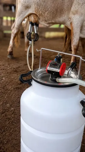 Ordenhadeira Móvel Tipo Balde ao Pé FLACCO Para 2 A 4 Vacas (BIVOLT)