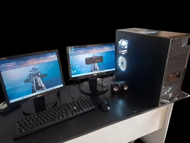 PC GAMER i5 3570 16GB RAM 120gb ssd + 2 TERA HD, MAIS 2 MONITORES WINDOWS11 TOP