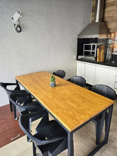 Mesa madeira rústica e sofisticada