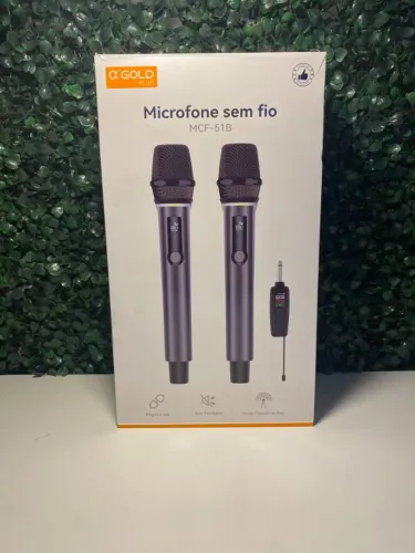 Microfone duplo sem fio