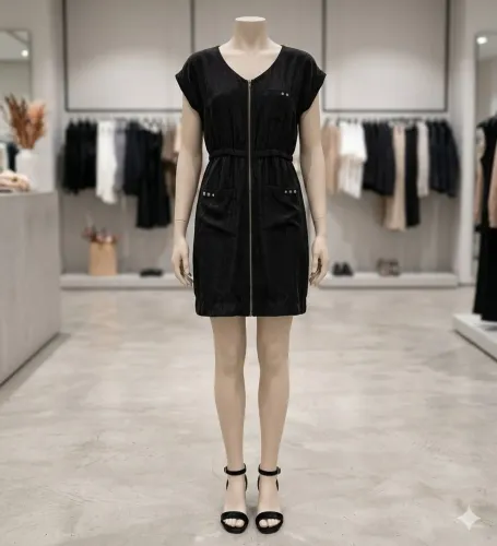 Vestido preto manequim 42