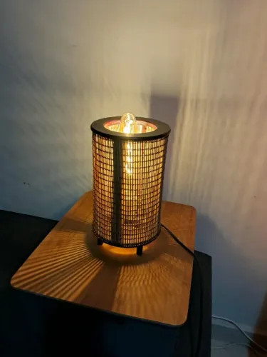 Abajur Japonês Artesanal Rustico (Acompanha lâmpada)