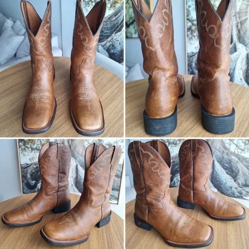 Bota Country Texana Western Cowboy Jácomo, Couro Bovino Legítimo, Solado Flex Emborrachado