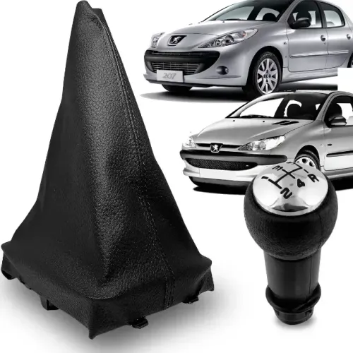 Kit Coifa Capa C/ Bola Manopla Peugeot 206 207 Sw