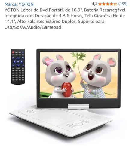 Leitor de Dvd Portátil