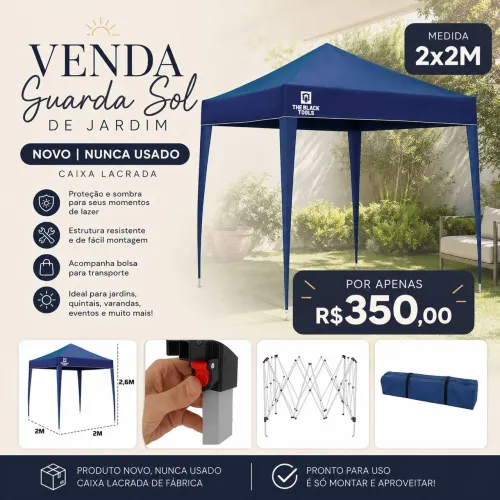 VENDE-SE GUARDA-SOL / TENDA DOBRÁVEL 2x2m - NOVO!