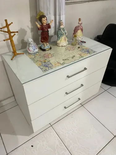 Cômoda Branca Moderna de 3 Gavetas ? Impecável