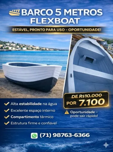 Barco 5 metros, conservado, ideal para quem busca um ótimo custo-benefício