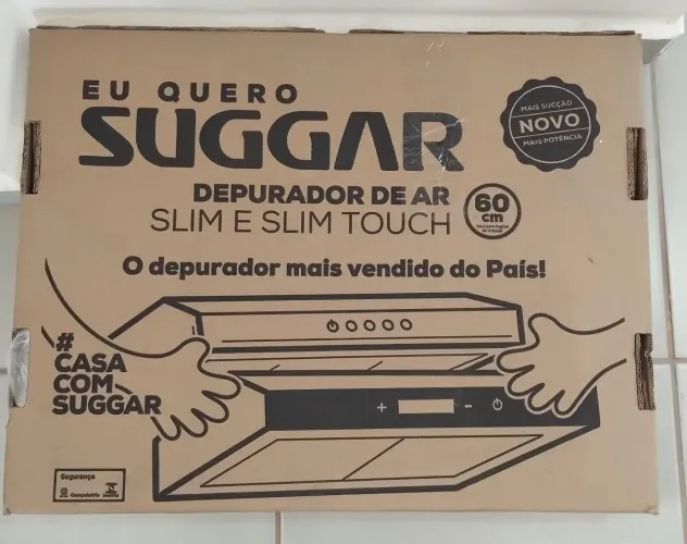 SUGGAR DEPURADOR DE AR SLIM C/MANTA 60CM BRANCO 3 VELOCIDADES 110V DI601BR
