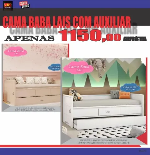 cama baba lais com auxiliar 