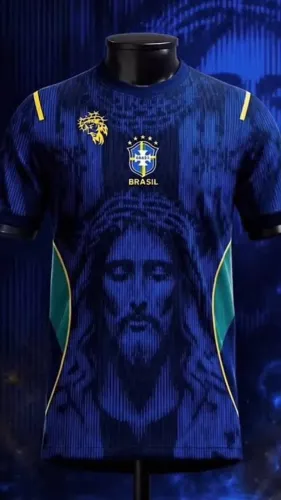 Camiseta da Seleção Brasileira Versão Jesus Cristo.