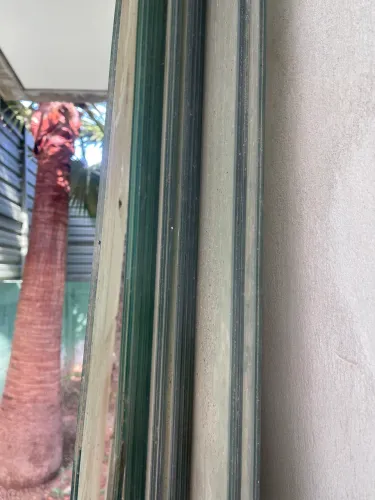 Folhas de vidro e porta de vidro 
