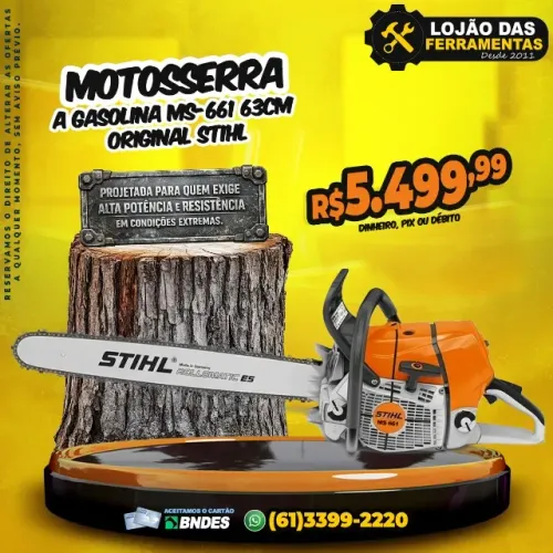 Motosserra A Gasolina MS-661 63Cm Original Stihl