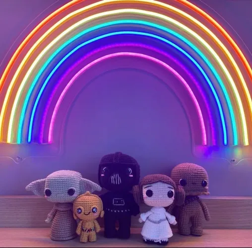 Darth Vader, Yoda e Princesa Leia (Star Wars) - Amigurumi
