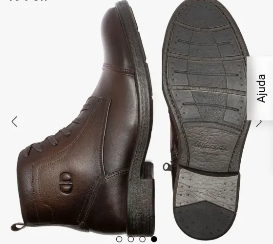 Bota de couro dust marrom