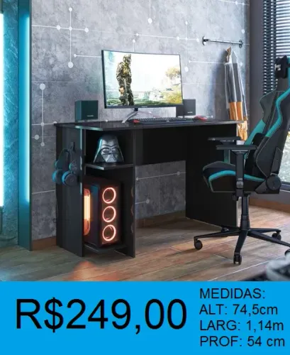Escrivaninha gamer com preço imperdivel - a pronta entrega