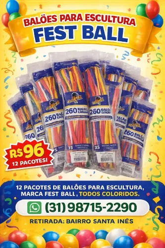 Balões para escultura