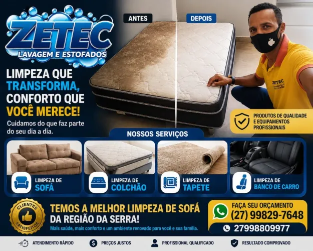 limpeza de sofá