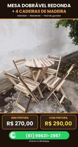 Mesa e cadeiras