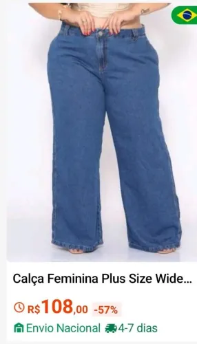 Calça wide leg tam. 50 nunca usada, paguei R$108,00 vendo por 90,00. 