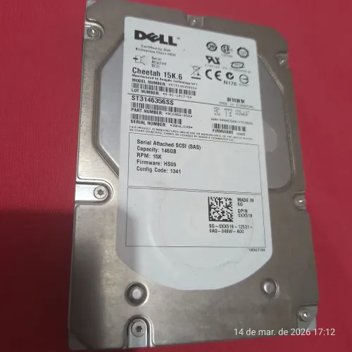 HD SCSI SAS  da Dell- Cheetah 15k.6 de 146GB