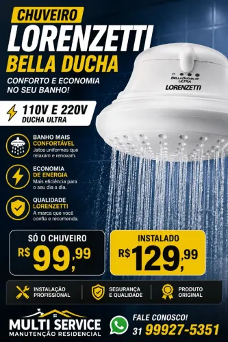 Chuveiro Lorenzetti bella ducha 