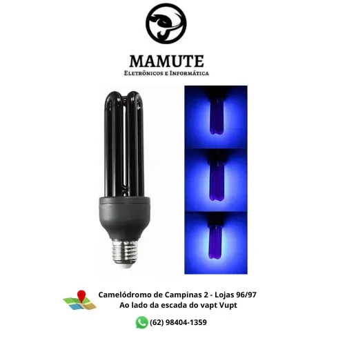 Lâmpada Luz Negra 220v 36w Ultra Violeta Neon Para Festas Eventos