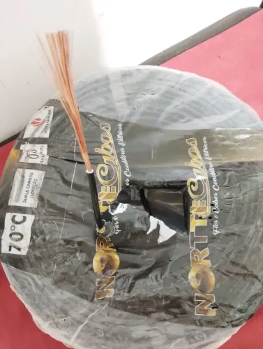Fio flexível 6mm  antichama peça lacrada com 100 metros (NORTE  CABOS)
